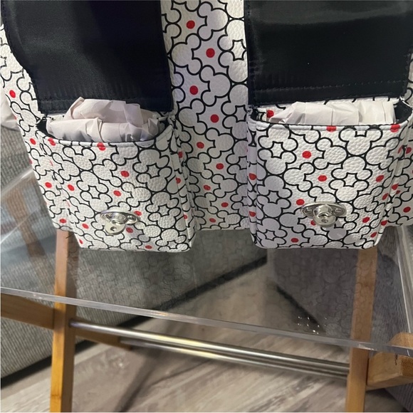 Disney Parks Black and White Satchel with Red Accents NWT - Picture 8 of 11